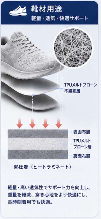 フットウェア応用 メルトブロー